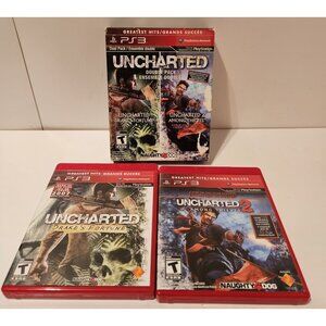 Uncharted Dual Pack PlayStation PS3 Drake's Fortune & Among Thieves CIB Greatest